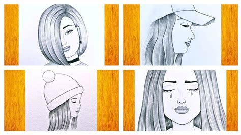 dibujos para dibujar de chicas|Cómo dibujar las chicas más hermosas / 4 Tutoriales de dibujos。